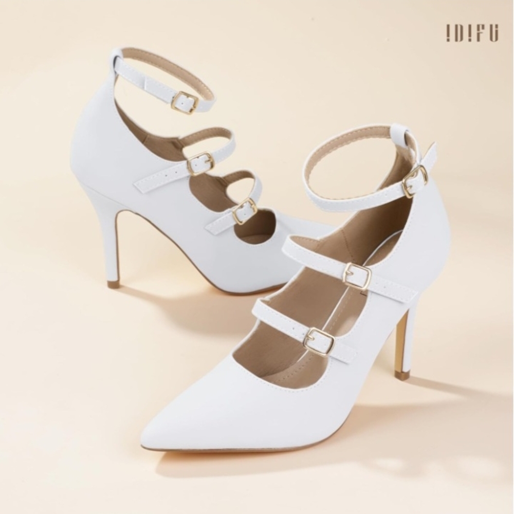IDIFU IN4 Women's Closed Toe Strappy Heel NEW